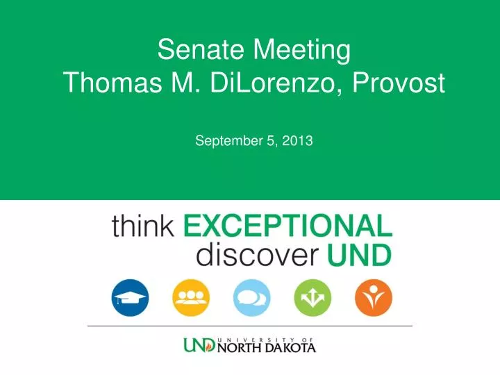 senate meeting thomas m dilorenzo provost september 5 2013