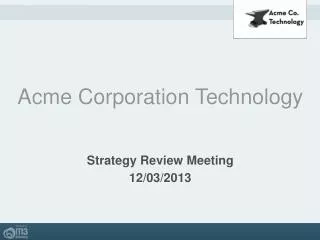 Acme Corporation Technology