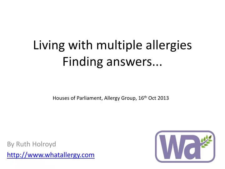 living with multiple allergies finding answers