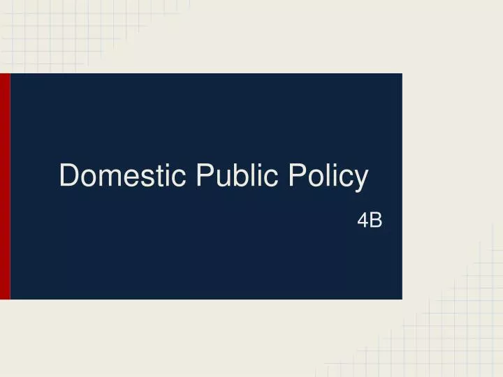 domestic public policy