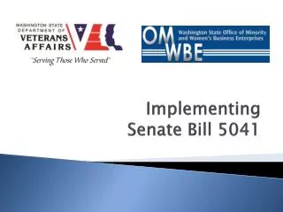 Implementing Senate Bill 5041