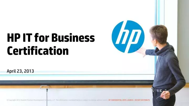 hp it for business certification