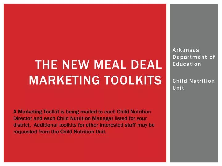the new meal deal marketing toolkits