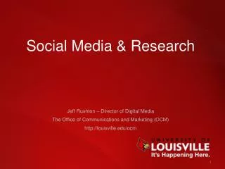 Social Media &amp; Research