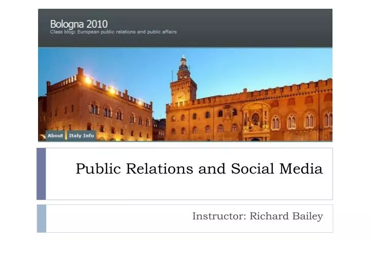 public relations and social media