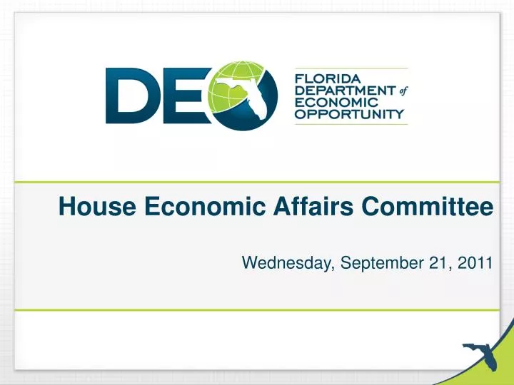 house economic affairs committee wednesday september 21 2011