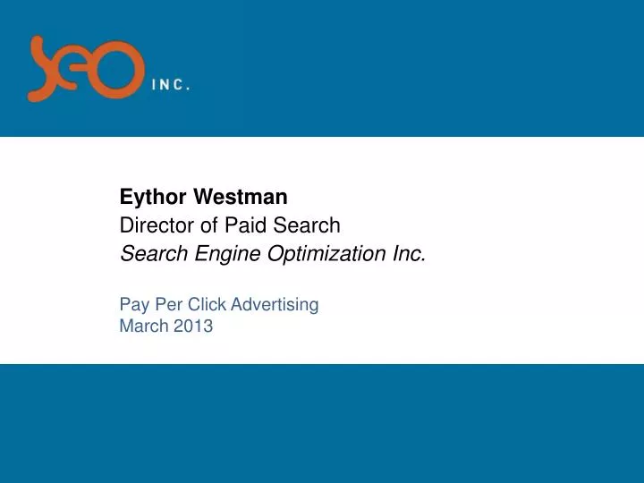 eythor westman director of paid search search engine optimization inc