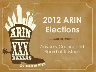 2012 ARIN Elections