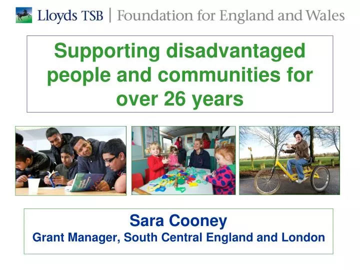 supporting disadvantaged people and communities for over 26 years