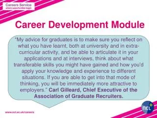 Career Development Module