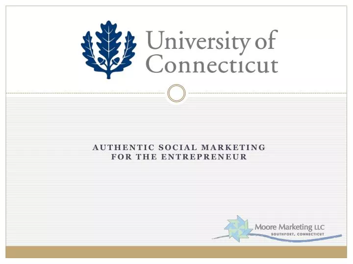 authentic social marketing for the entrepreneur