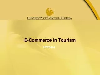 E-Commerce in Tourism