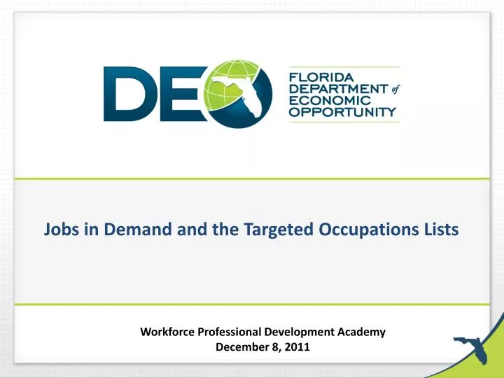 jobs in demand and the targeted occupations lists
