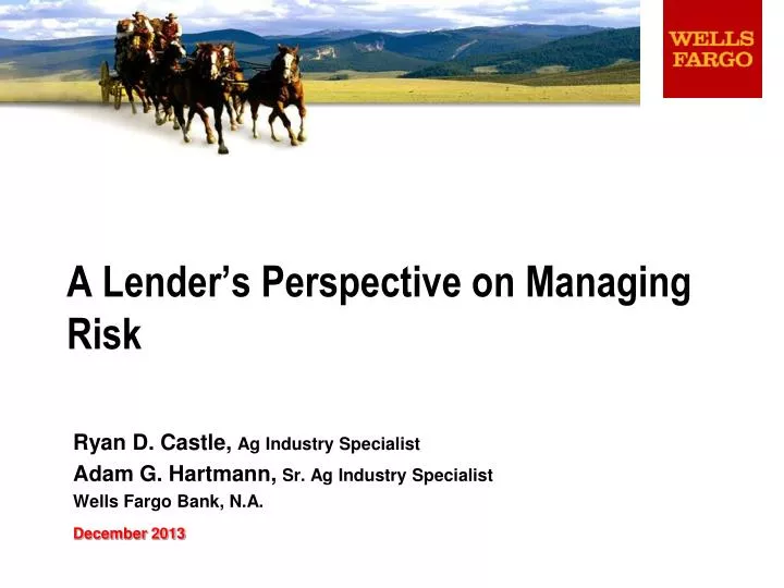 a lender s perspective on managing risk
