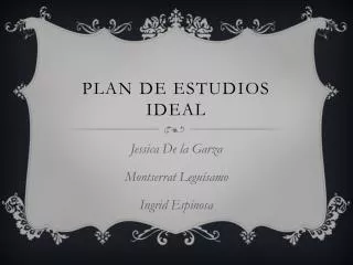 plan de estudios ideal
