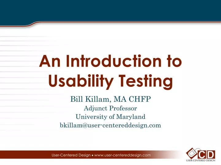 an introduction to usability testing