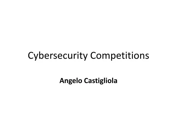 cybersecurity competitions