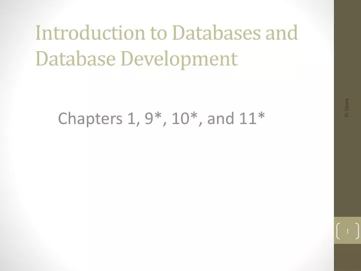 introduction to databases and database development