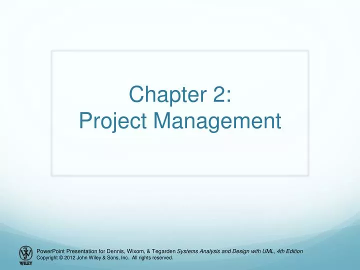 chapter 2 project management