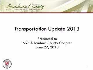 Transportation Update 2013
