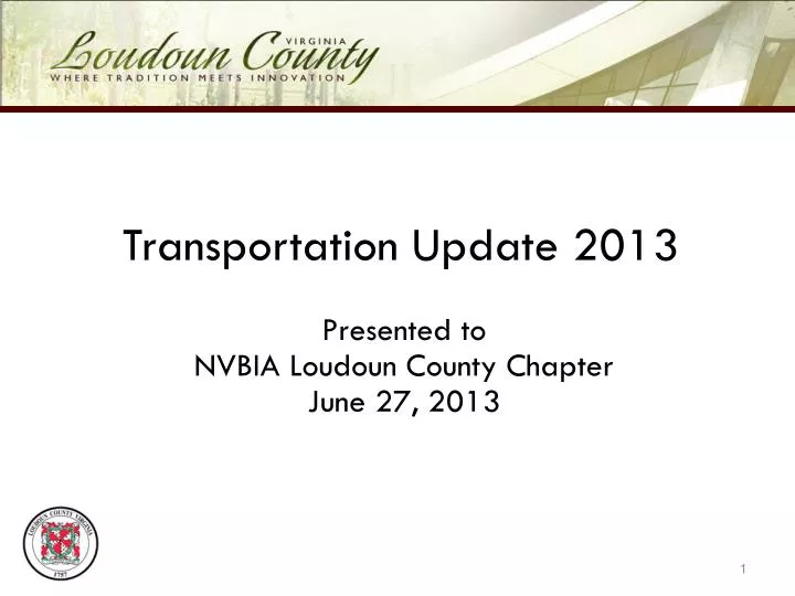 transportation update 2013