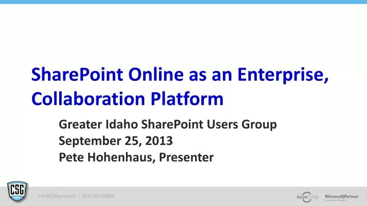 sharepoint online as an enterprise collaboration platform