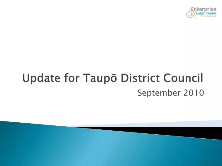 update for taup district council
