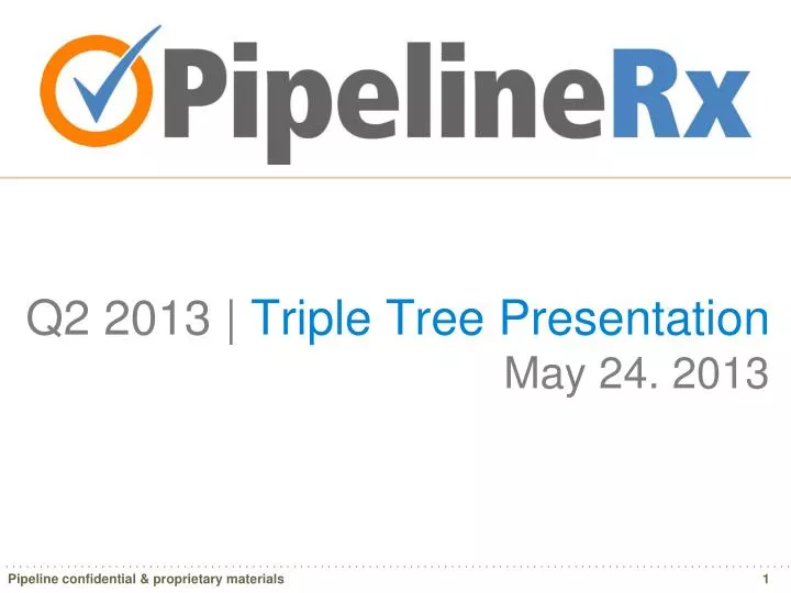 q2 2013 triple tree presentation may 24 2013