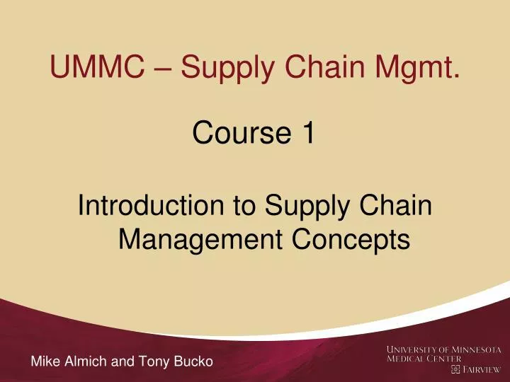 ummc supply chain mgmt