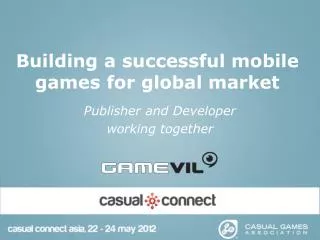 Building a successful mobile games for global market