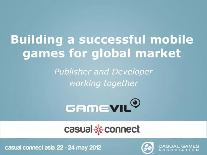 building a successful mobile games for global market