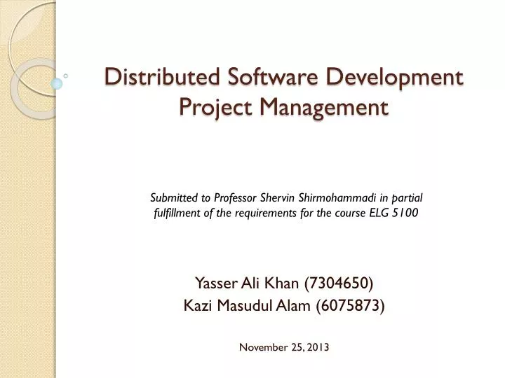 distributed software development project management