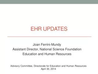 EHR Updates