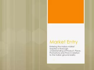Market Entry