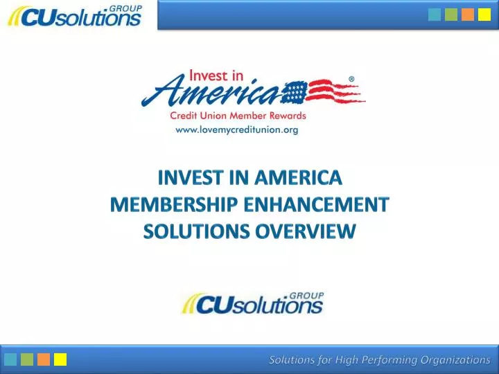 invest in america membership enhancement solutions overview