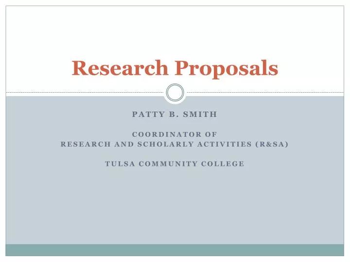 research proposals