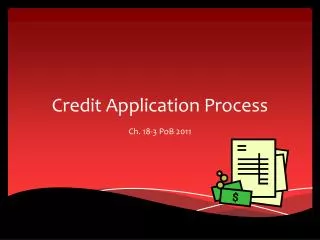 Credit Application Process