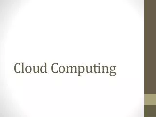 Cloud Computing