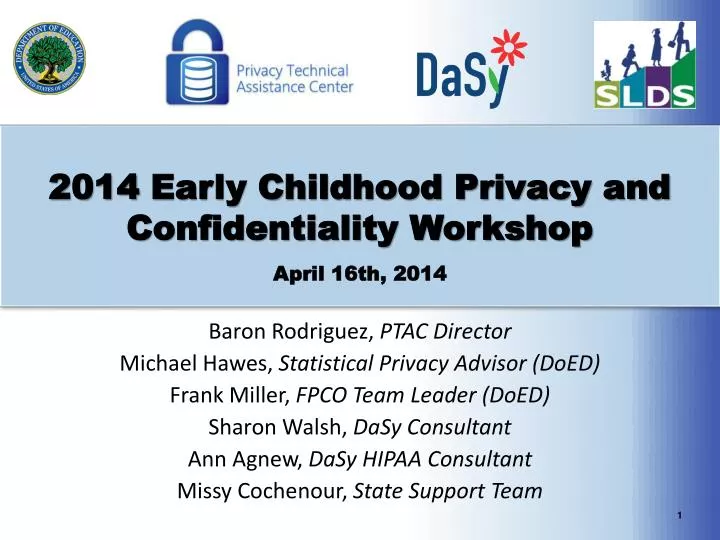 2014 early childhood privacy and confidentiality workshop april 16th 2014