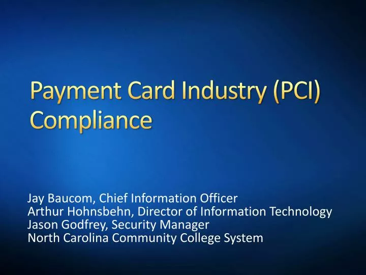 payment card industry pci compliance