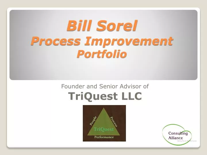 bill sorel process improvement portfolio
