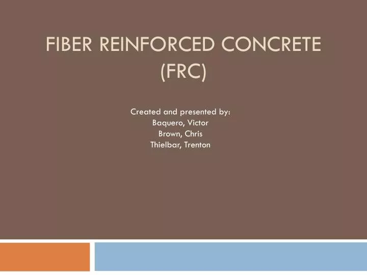 fiber reinforced concrete frc