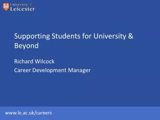 Supporting Students for University &amp; Beyond