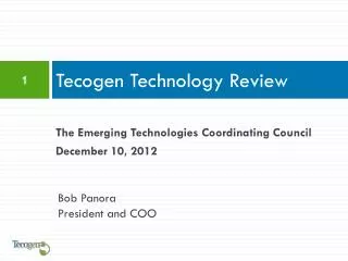 Tecogen Technology Review