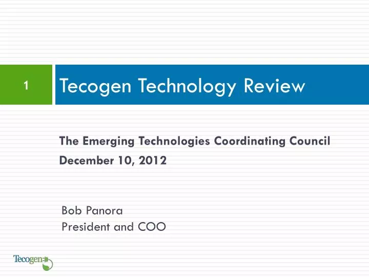 tecogen technology review