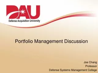 Portfolio Management Discussion