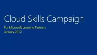 Cloud Skills Campaign