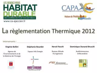 l a r glementation thermique 2012