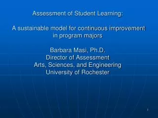 Program assessment- where to start?