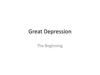 Great Depression